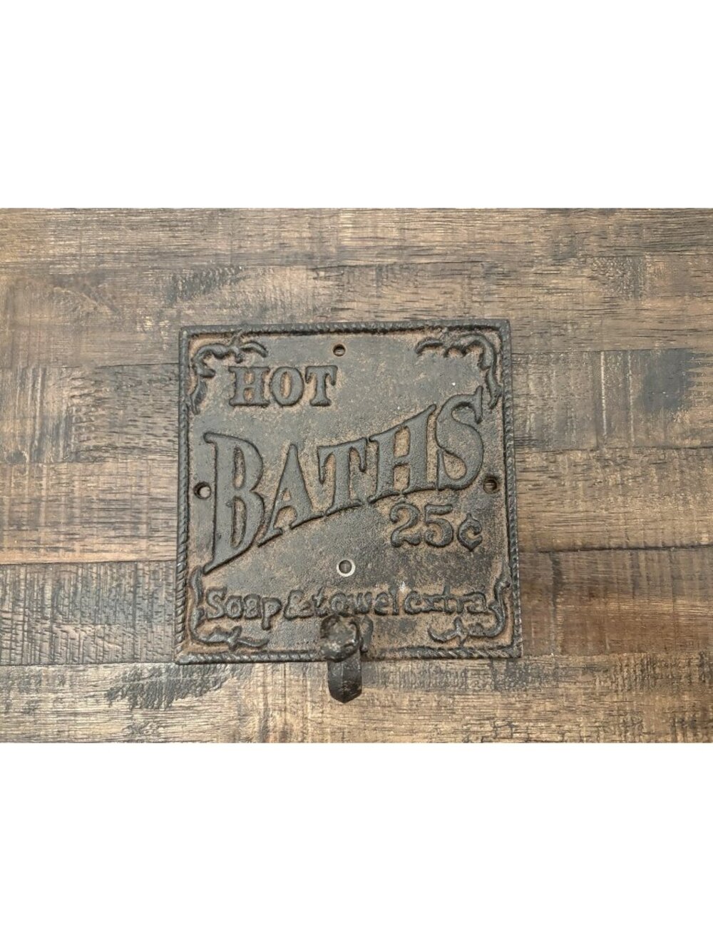 Hot Baths Cast Iron Wall Hook Antique Style Hanger Bathroom Decor